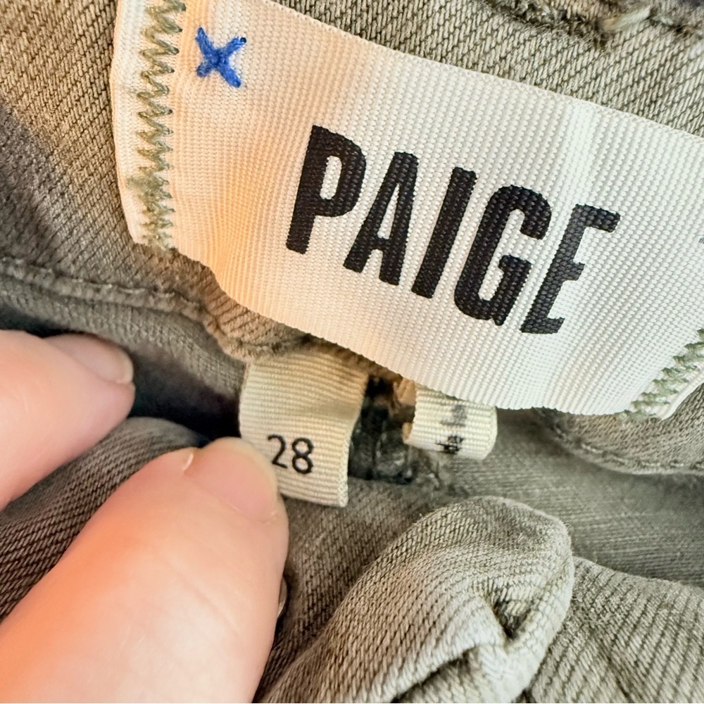 PAIGE Green Mayslie Utility Jogger Jeans size 28 - Picture 5 of 7